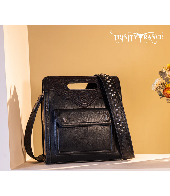 Montana West Trinity Ranch Tooled Floral Conceal Carry Tote