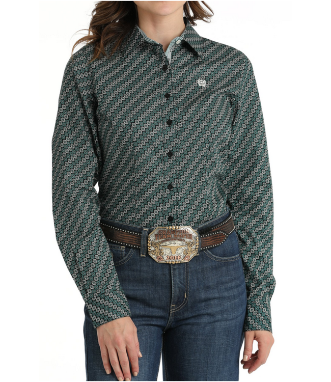 Cinch Womens Geometric Button-Down Western Shirt
