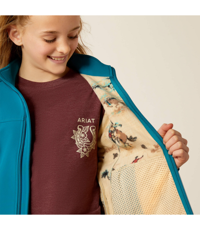 Ariat Youth New Team Softshell Jacket - Ocean Depths