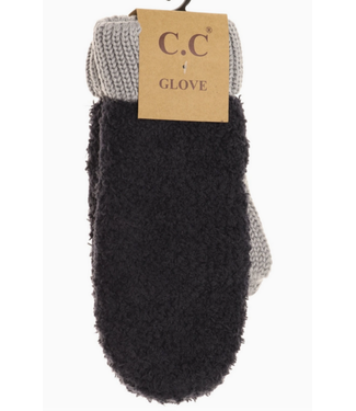 C.C Beanie Sherpa Knit Women's Mittens