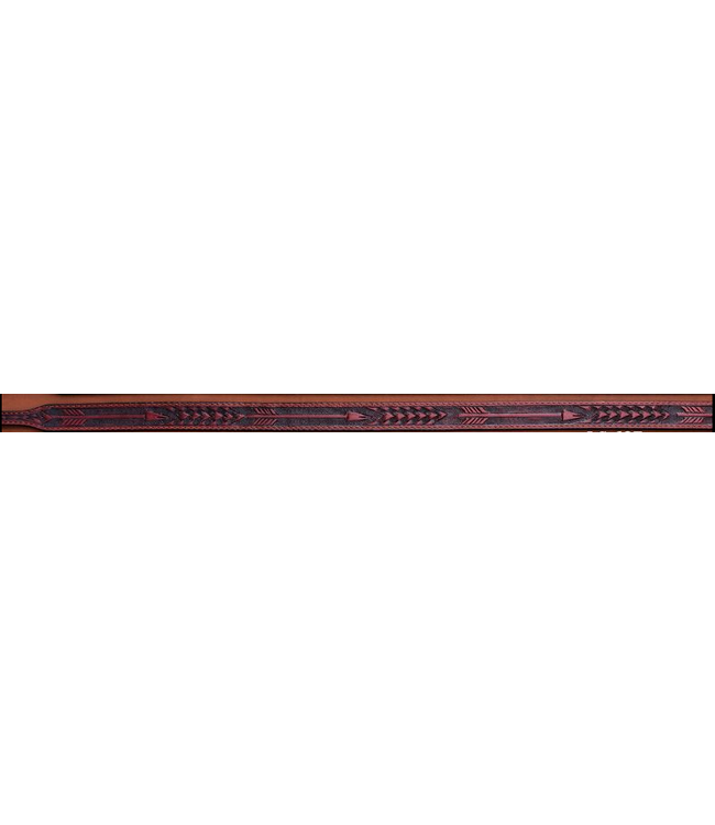 Austin Accent Leather Arrow Pattern w/Buckle Hatband