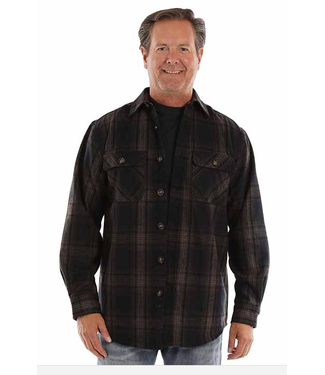 Scully Mens Heavy Wool Flannel w/Elbow Patches