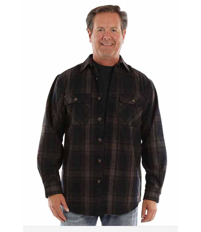 Scully Mens Heavy Wool Flannel w/Elbow Patches