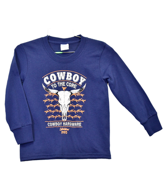 Cowboy Hardware Toddler Cowboy to the Core L/S Tee - Navy