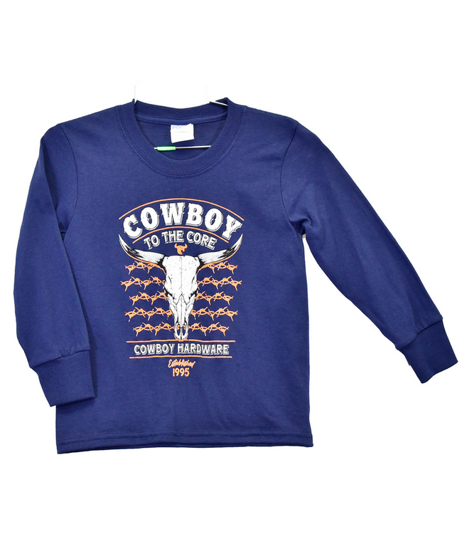 Cowboy Hardware Toddler Cowboy to the Core L/S Tee - Navy