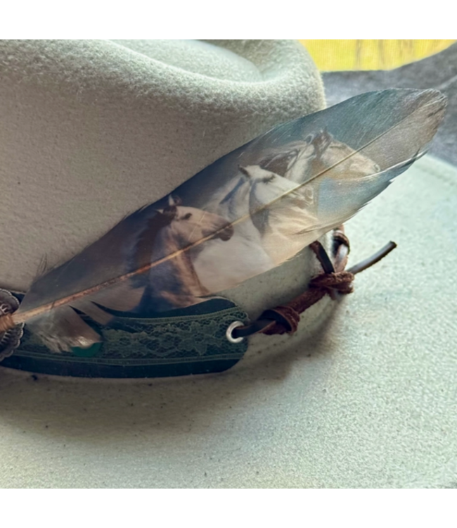 Buckaroo Supply Company Buckaroo Wild Horses Hat Feather