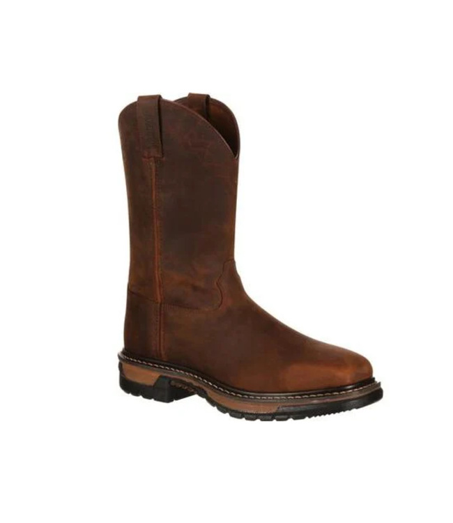 Rocky Men's 12" Brown Western Boot Tobacco