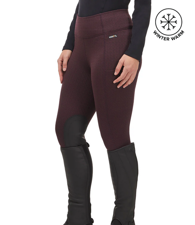 Kerrits Womens Fleece Lite II Knee Patch Riding Tight