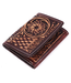 American Darling Tooled Western Leather Trifold Wallet