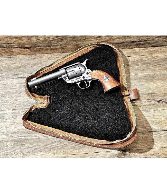 Beyond the Barn All Leather Pistol Gun Case w/ Sheepskin Liner BTB