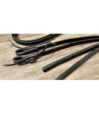 Beyond the Barn Black Latigo Leather Weighted Split Reins 5/8" BTB