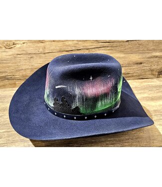 Beyond the Barn Northern Lights Custom Wool Hat Navy BTB