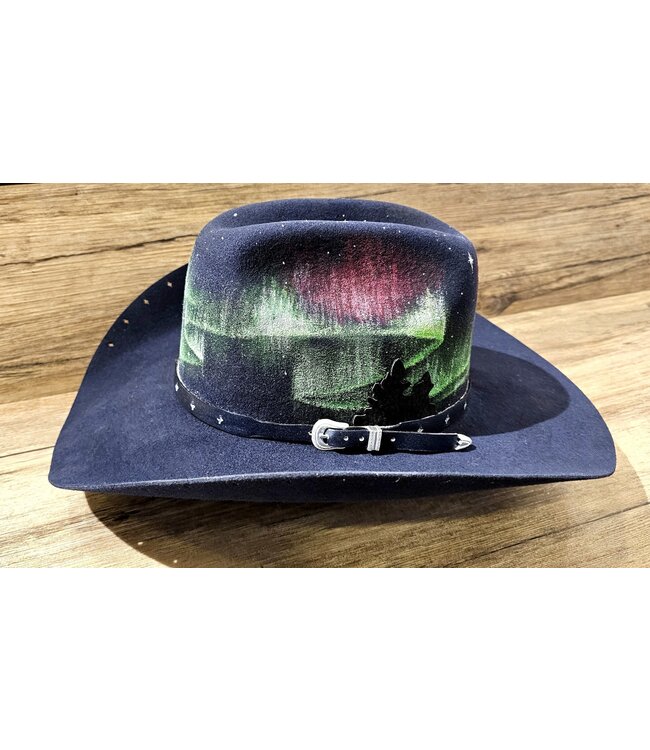 Beyond the Barn Northern Lights Custom Wool Hat Navy BTB