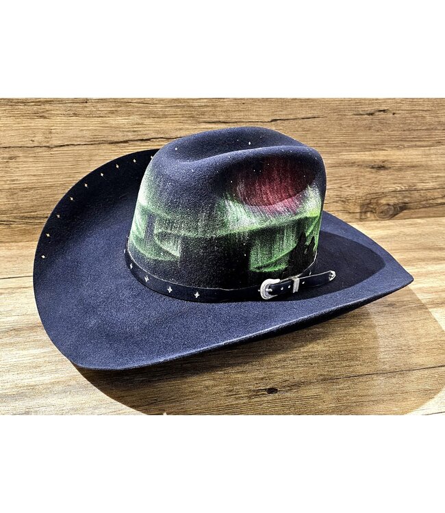 Beyond the Barn Northern Lights Custom Wool Hat Navy BTB