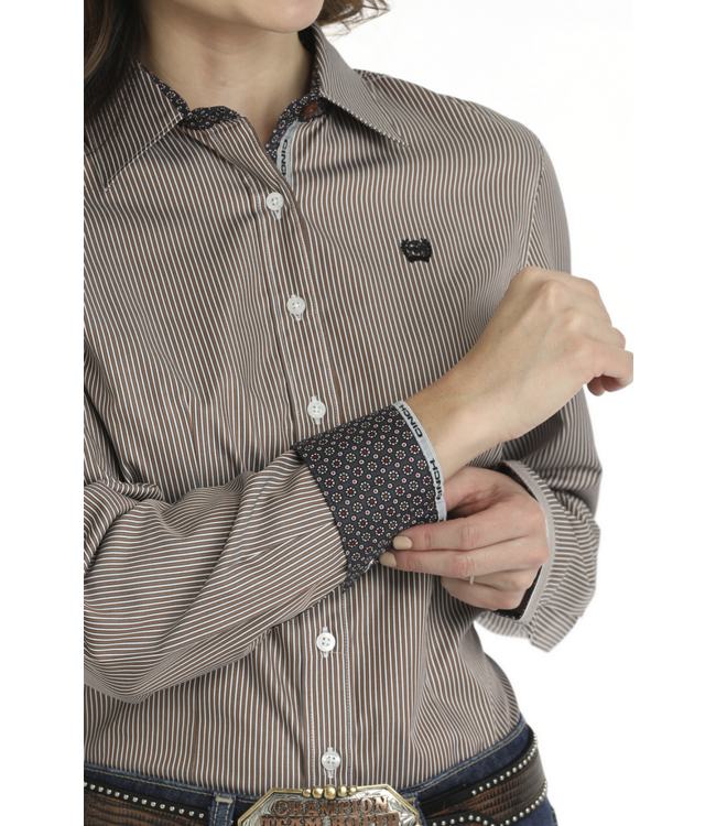 Cinch Ladies Stripe Tencel Button Down Shirt