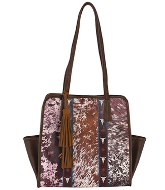 Catchfly Essentials Tote Hair On Print With Steer Skulls