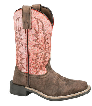 Smoky Mountain Youth Rustic Rider Boots - Coral