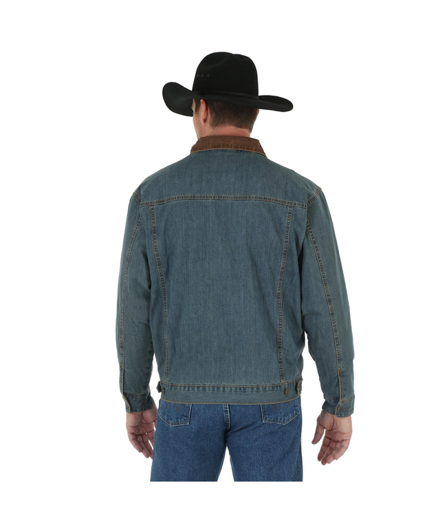 Wrangler Mens Blanket Lined Denim Jacket Rustic