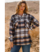 Fashion Works Fall Geometric Plaid Pocketed Shacket