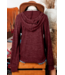Fashion Works Ribbed Zip Up Front Drawstring Hoodie