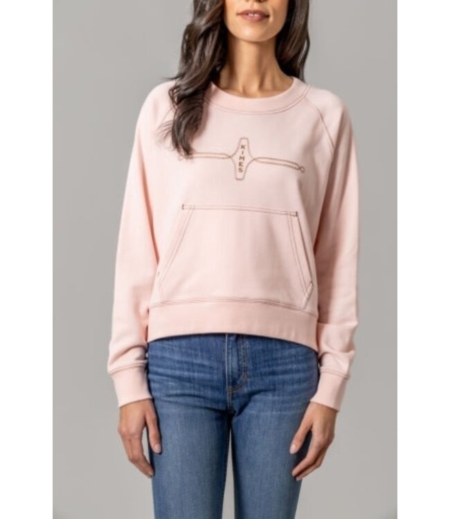 Kimes Ranch Ladies Gracie Cropped Crewneck - Pink