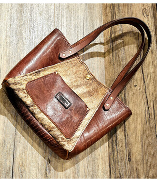 Beyond the Barn All Leather Hair On Tote Hand Made BTB