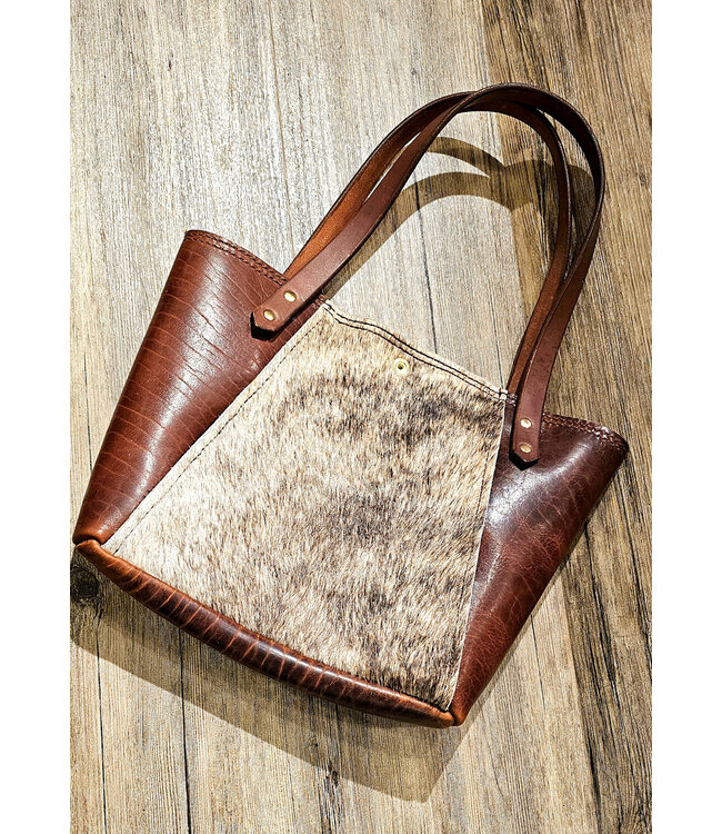 Beyond the Barn All Leather Hair On Tote Hand Made BTB