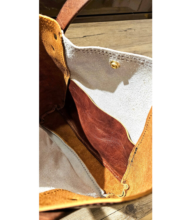 Beyond the Barn All Leather Hair On Tote Hand Made BTB