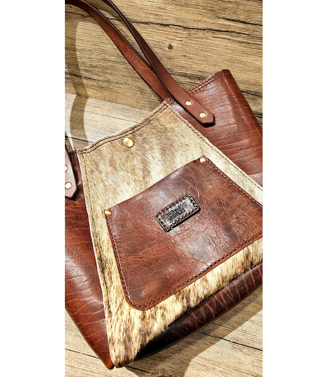 Beyond the Barn All Leather Hair On Tote Hand Made BTB
