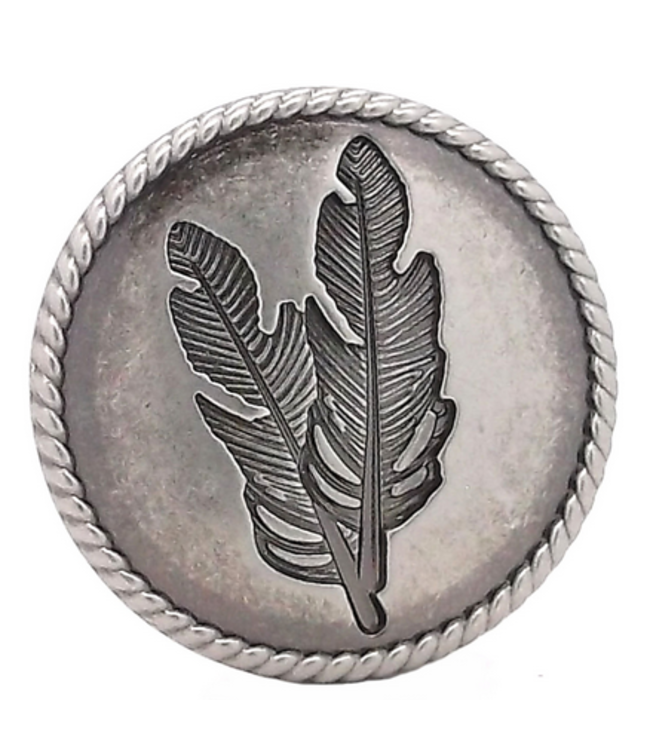 Weaver 1 1/4" Feather Rope Edge Concho Weaver