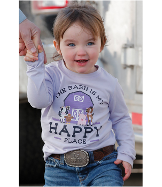 Cruel Denim Toddler Girls Happy Barn LS Tee