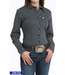 Cinch Womens L/S Print Button Up -Navy