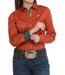 Cinch Womens L/S Stripe Button Up -Copper