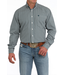 Cinch Men's Geometric Print Button-Down Shirt - White