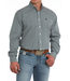 Cinch Men's Geometric Print Button-Down Shirt - White