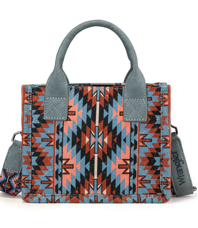 Wrangler Wrangler Southwestern Pattern Dual Sided Print Mini Tote/Crossbody