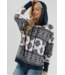 Avery Aztec Print Color Block Hoodie