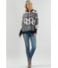 Avery Aztec Print Color Block Hoodie