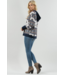 Avery Aztec Print Color Block Hoodie
