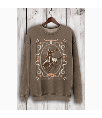 HRTandLUV Riding with Purpose Sweatshirt -Brown