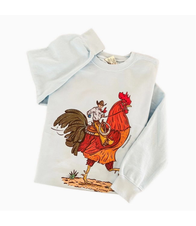The Fringed Pineapple Rooster Cowboy Sweatshirt
