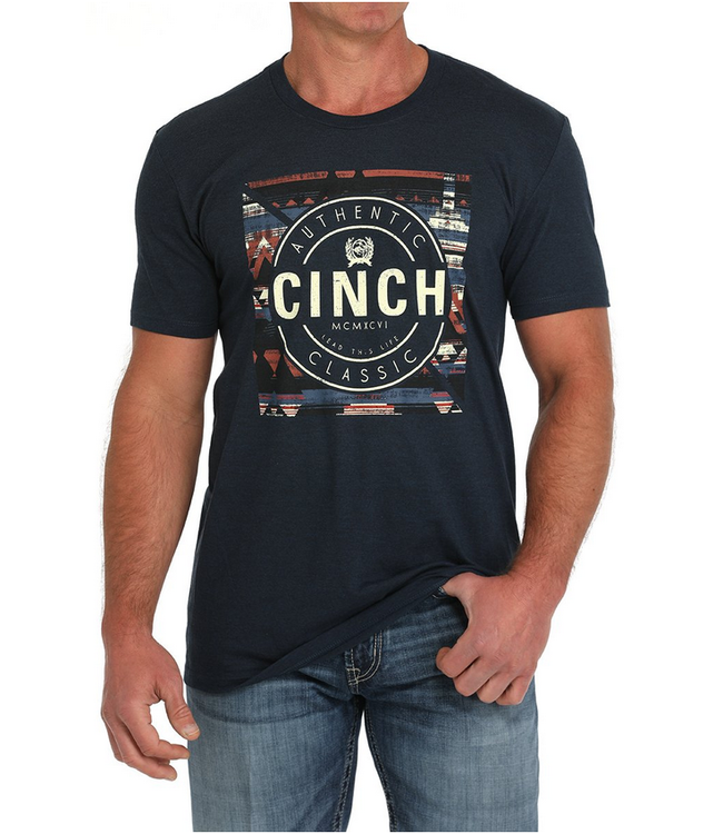 Cinch Mens Authentic Classic Tee - Navy