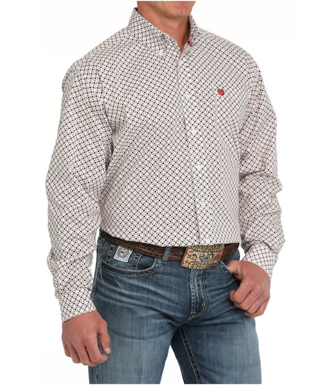 Cinch Mens Cinch Geometric Print Western Shirt