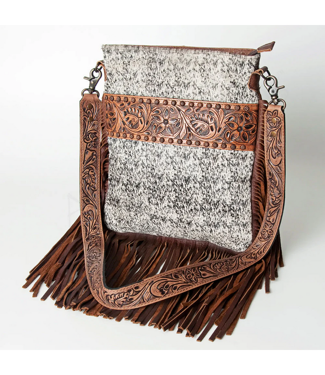 American Darling Womens CC Tooled Hair-On Messenger Bag