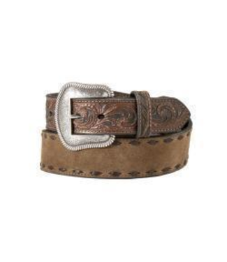 Nocona Nocona Mens Belt 1 7/8" - 1 1/2" Roughout Buck Lacing Tan