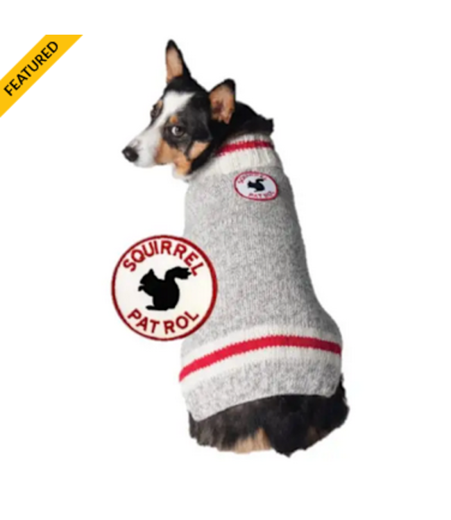 Chilly Dog Squirrel Patrol Patch Dog Sweater