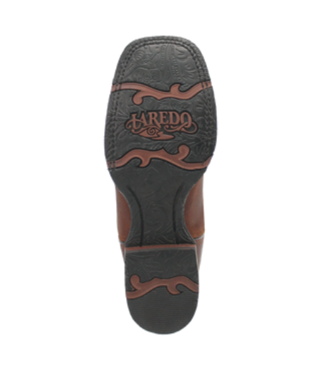 Laredo Faye Leather Cowboy Boot - Turq/Rust