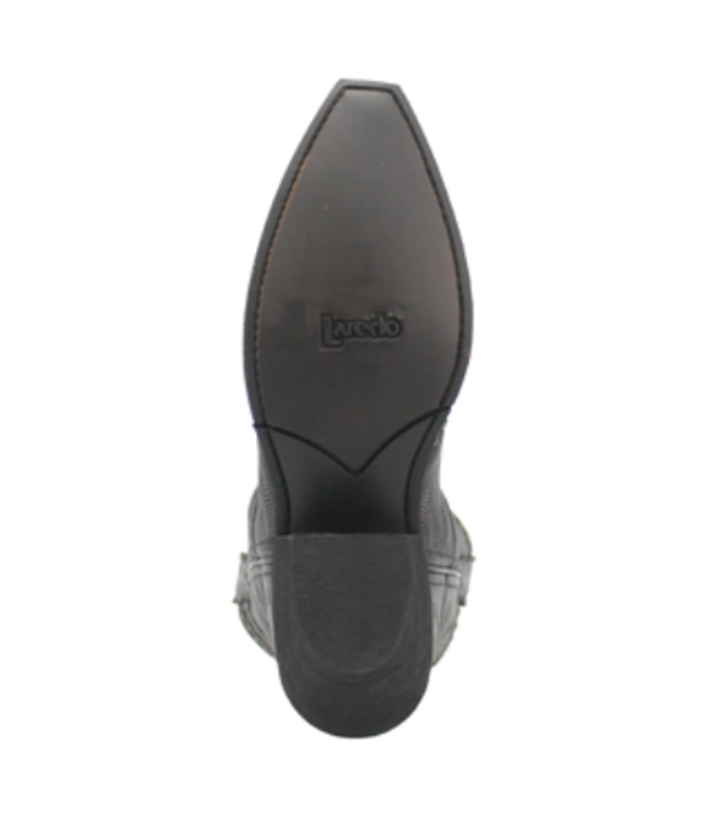 Laredo Regan Leather Cowboy Boot - Black