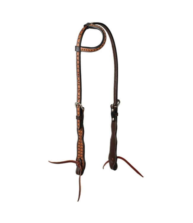 Weaver Floret Tooled Sliding Ear Headstall
