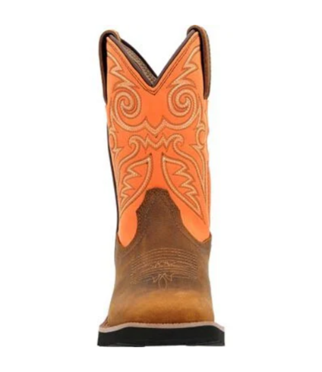 Rocky Kids Youth 8" Western Brown and Orange